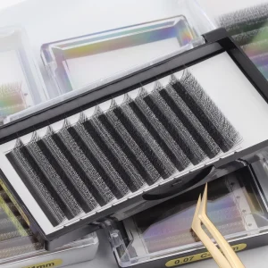 New Arrival Yy W Shape Eyelash C D Curl .05 0.07mm Ultra Black Color W Shape Lash Handmade False Lashes Eyelashes Extension