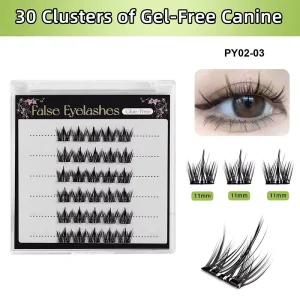 New Arrivals Super Natural Thin Band Lashes Cluster Handmade Natural Bonded Pre glue Volume Eyelashes Diy Cluster Kit