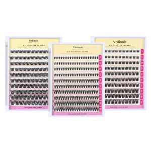 New Arrivals Super Natural Thin Band Lashes Cluster Handmade Natural Bonded Premade Volume Diy Eyelash Extension Cluster