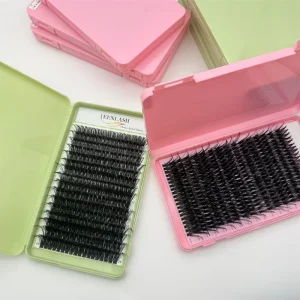 New Arrivals Super Natural Thin Band Lashes Handmade PBT 0.05mm Bonded Premade Volume Diy Eyelash Extension Cluster Kit