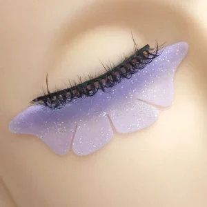 New Butterfly Soft Glitter Silicone Lash Lifting Under Eye Pad Sheilds Lower Lash Perming Flat Bottom Self Sticky Rods