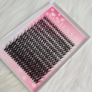 New Cluster Lashes 3D Curl Thin Band Natural Cluster Lashes Waterproof Handmade DIY Eyelash Extension