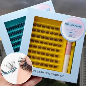 New Coming Cluster Lashes Pre Bond Press On Diy Lashes Extension Kit Long Lasting Superfine Band Segment Lash