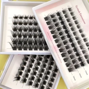 New Coming DIY Segment Lash Kit Private Label Individual Cluster Lashes Natural Lash Extension