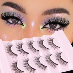 New Creative Stage False Eyelashes Colorful Exaggerated Thick Realistic Transparent Base