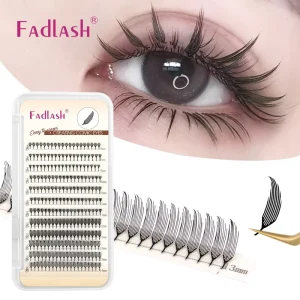 New Custom Manga Lash Grafting Spire Feathers Tower Lash Extensions 0.07mm Anime Premade Fan Wet Comics Spire Lashes