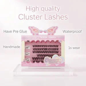 New DIY Lash Clusters Natural Volume Individual Eyelash Extensions Self application Handmade Wispy Segments Lash Set