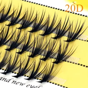 New Design 20D 30D 40D Individual Lashes Cluster Silk Heat Bonded Premade Volume Fans Knot Free Lashes Diy Eyelash Extension