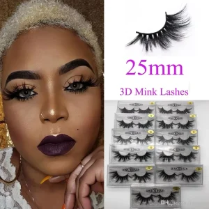 New Design Custom Eyelash Packing Set 3d Mink False Eye Lashes Own Brand 25mm Mink Eyelashes