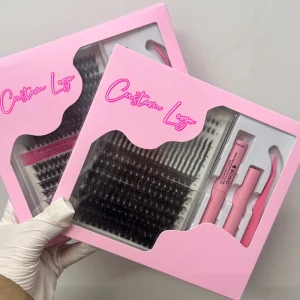 New Design Fluffy Cluster Lashes Vendor Private Label Individuals Diy Eyelashes Lash Clusters Kit