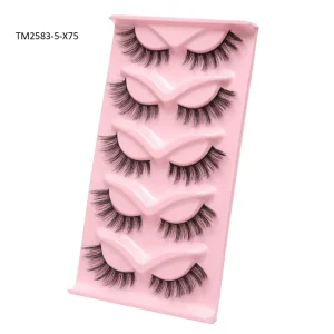 New Design Fox Full Strip False Eyelashes 15mm-20mm Faux Mink Lashes Fox Lashes Beauty Supply Daily Wear