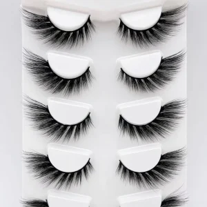 New Design Foxy Angel Wing Fox Eye Lashes Natural Faux Mink Full Strip Cat Eyelashes