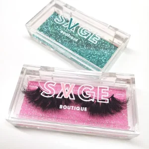 New Design Full Strip Eyelashes With Bling Bling Lash Cases Free Sample Fluffy Curly Eyelash 25mm 5 D Eyelash Vendors