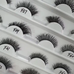 New Design Handmade Strip Lashes Custom Logo 18mm 25mm Synthetic Hair 12 Rows Volume 10D 20D Spike Eyelashes