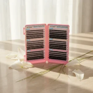 New Design Handmade Wispy DIY Cluster Lash Book Segment Eyelash Custom Cluster Lashes Volume Kit Custom Logo Mixed
