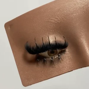 New Design Mink Lashes With Spikes Strip Lashes Private Label Box Handmade Lash Strips Vendor