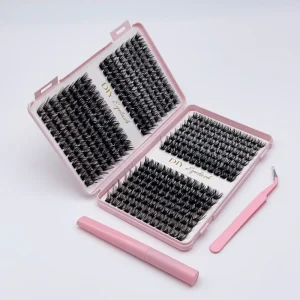New Design Natural Feather Cut Segment Eyelashes Extension Kit for Cluster Lashes CC for DIY Book Private Label for Fan