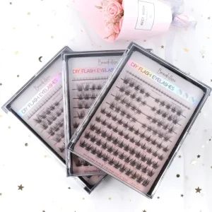 New Design Segment Eyelash DIY Lash Individual Cluster Silk Fluffy Fans Lashes Diy Eyelash Extension