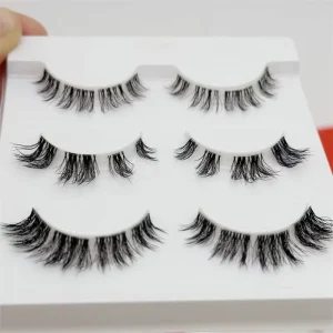 New Design Segmented Eyelash Extensions 100% Handmade Faux Mink Lashes 7 Pairs Set DIY Cluster Lashes Customized