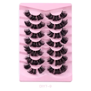 New Design Segmented Eyelash Extensions 100% Handmade Faux Mink Lashes 7 Pairs Set Diy Cluster Lashes Customized