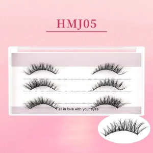 New Design Self Adhesive Lashes Fluffy Cluster Private Label Press on Lash Half Lashes False Full Strip Lash Cils