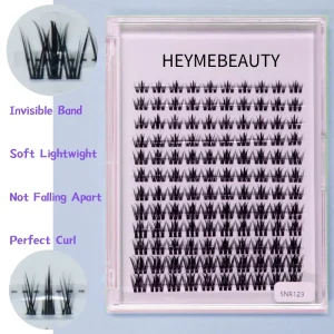 New Design Self-adhesive 3D PBT Individual Lashes Cluster Korean Segmented DIY Cruelty-Free Lash Extension