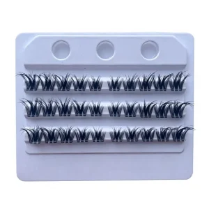 New Designs Long Lasting Pre Glued Cruelty Free Korea PBT Fiber False Eyelashes Press for Lash Diy Lashes Cluster