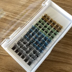 New Diy Lashes Pre cut Segmented Diy Cluster Glitter Eyelashes Colored DIY Segment Lashes