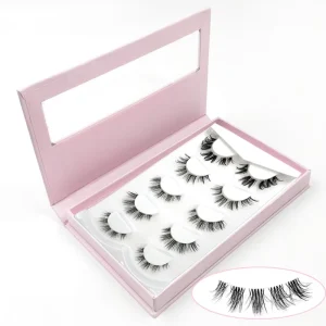 New Fashion 5 Pairs Clear Band Segmented Eyelash Set Glue based Lashes Extensions Kit