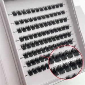 New Fluffy Lash Cluster Waterproof Long Lasting Invisible Clear Band Pre Glued Press on Cluster Diy Lashes Factory
