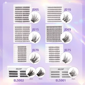 New Handmade Private Label 3D C D Curl Cluster Lashes Natural DIY Eyelash Extension False Eyelash Cluster Segments