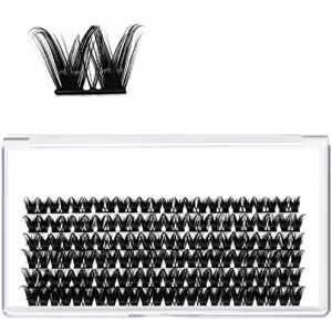 New Handmade Volume Lash Clusters Kit Manga Fluffy Wispy Fairy Style Synthetic Reusable Individual Lashes Black Cotton Stalk DIY