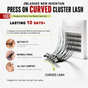 New Long Lasting Pre Glued Eyelashes Press and Go Fluffy Diy Self Adhesive Lashes Cluster Curve Band Lash Clusters