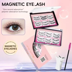 New Magnetic False Eyelashes 3 Pairs Set Semi Hand Made 0.03mm Ultra Thin Naturally Long Fairy Dense Reusable Magnetic Lashes