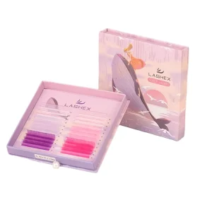 New Matte Black Volume Lash Extensions Glitter Color Lashes for Eye Makeup with Beautiful Lash Box for Professional