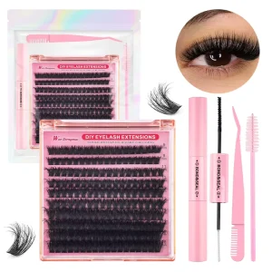 New Natural Cluster Lashes D Curl Thin Band Waterproof Handmade DIY Eyelash Extensions