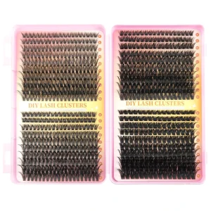 New Natural Cluster Lashes DIY at Home Eyelash Extensions Custom Box & Provide Label Individual Lash Clusters