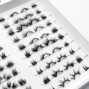 New Pre Glued Cruelty Free Natural Soft Plant Fiber Full Strip Eyelashes Self Adhesive Press On Half Lash Handmade