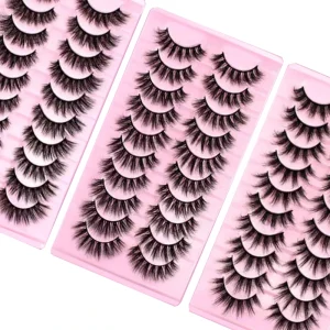 New Private Label False Eyelashes Customizable Logo Packaging 3d Mink Eyelashes Fluffy Eyelash Extension