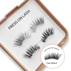 New Private Label No Glue Half Lashes 5 Second Makeup Hack for Lazy Girls