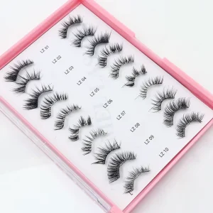 New Private Label Pre Glued False Eyelash Self Adhesive Press On Handmade Lashes Invisible Clear Band Lash