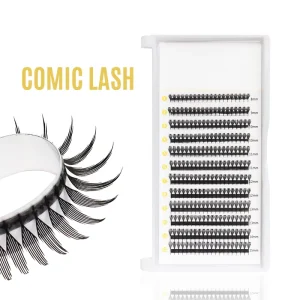 New Quick Apply Comic Chunk Tower Lashes Anime Spire Wings 8 15mm Premade Eyelashes Extension