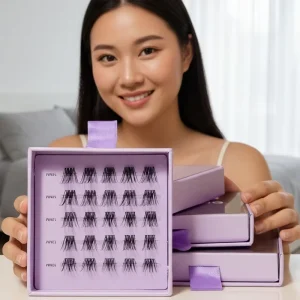 New Self Adhesive PBT Cluster Lashes Kit Handmade Individual Mix for Natural Cruelty Free 3D Effect DIY Eyelash Cluster