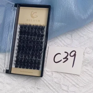 New Small Tray Cluster Lashes 3D Curl Thin Band Natural Cluster Lashes Waterproof Handmade DIY Eyelash Extension