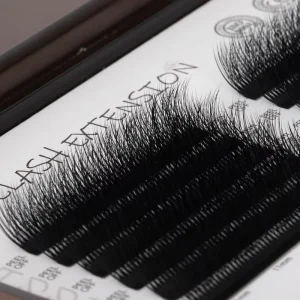 New Style 3D 4D Fluffy Effect Camellia Lashes Messy Solid 4D Multi Layer Wild Fluffy Individual Eyelash Extension