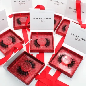 New Style 3D Faux Mink Synthetic Eyelashes with Custom High Quality Paper Card Box Private logo Package Box