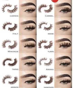 New Style Full Strip Color Volume 3D Mink Lashes Real Mink Fur Colorful Eyelashes Brown Lashes
