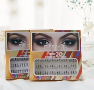 New Style Handmade Private Label Synthetic Hair 4 Rows Sharp Base High Quality Individual Eyelashes Flare