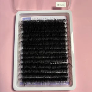New Style Handmade Spike Lash Tray Kit Natural Cluster Eyelashes With Bottom Lashes Supply