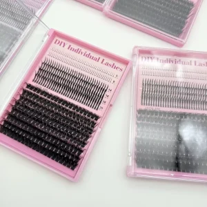 New Style Lashes Extension Private Label Fluffy Lash Cluster with Spikes and Bottom Hot Selling Diy Lash Clusters
